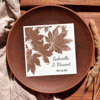 Brawn Fall Maple Leaf Briefmarke Hochzeit