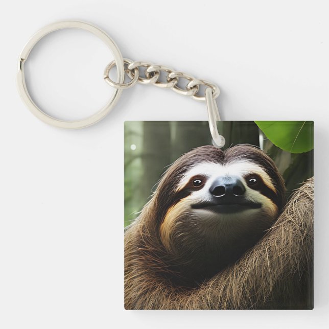 Brawn Fuzzy Sloth, Foto Block Schlüsselanhänger (Vorderseite)