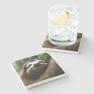 Brawn Fuzzy Sloth, Foto Block Steinuntersetzer