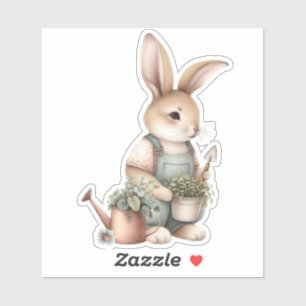 Brawn Garden Bunny im Grünen Aufkleber