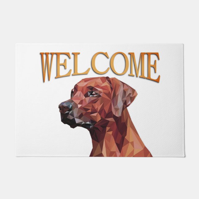 Brawn Geometric Dog Fußmatte (Vorderseite)