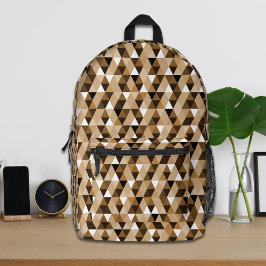 Brawn Geometric Pattern Backpack Bedruckter Rucksack