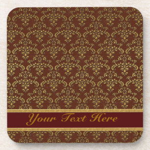 Brawn & Gold Damask Muster Untersetzer