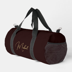 Brawn Gold Monogram Gym Sports Travel On Duffle Bag