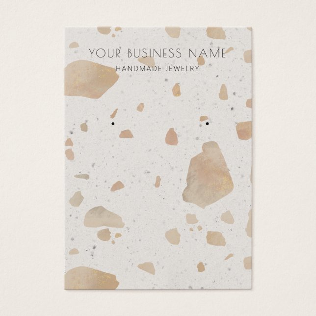 Brawn Gray Terrazzo Earring Display Cards (Vorderseite)