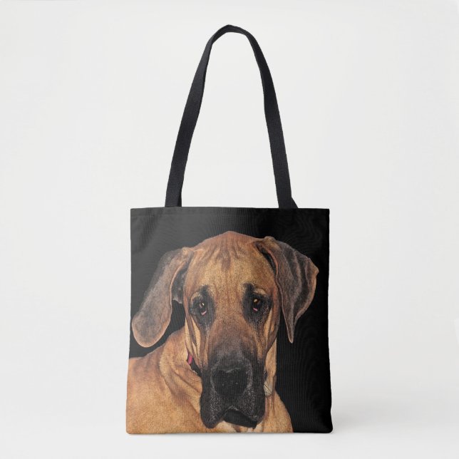 Brawn Great Dane Dog Animal Toag Tasche (Vorderseite)