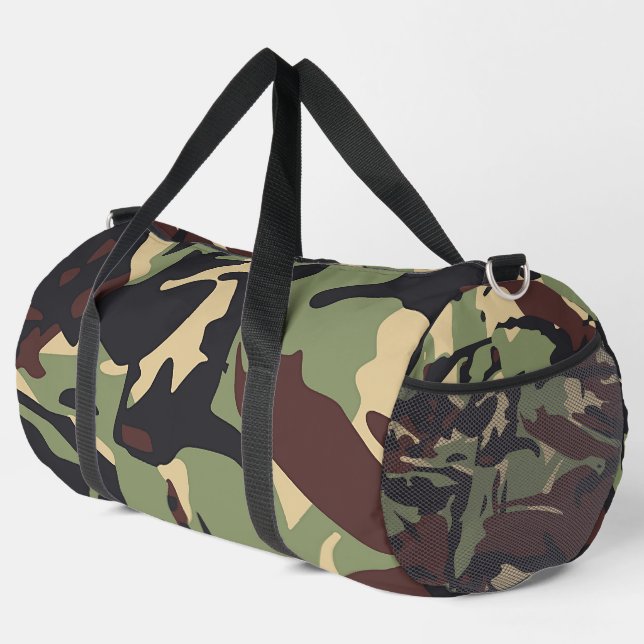 Brawn Green Camouflage Athletic Travel Gym Duffle Bag (Rechte Ecke)