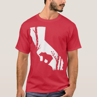 Brawn Grizzles Bear Jagd - KALIFORNIEN Landkarte H T-Shirt