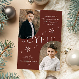 Brawn Joyful Snowflake Arc Frame 2 Foto Feiertagskarte