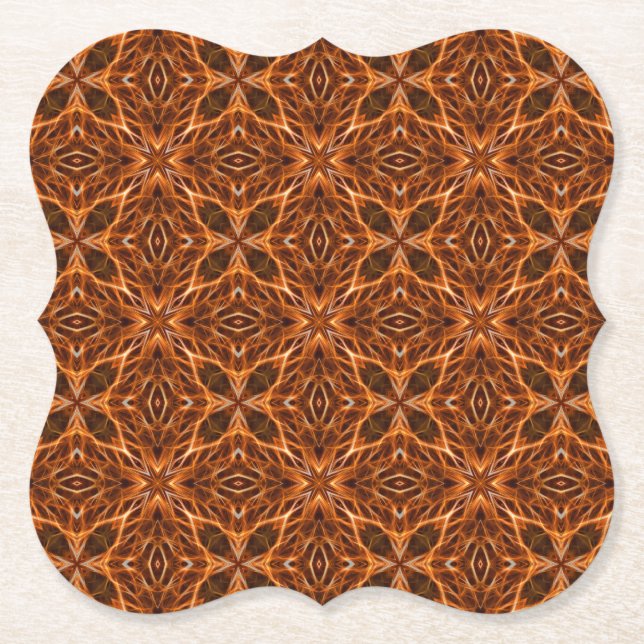 Brawn Kaleidoscope Mandala Pattern-23100 Untersetzer (Vorderseite)