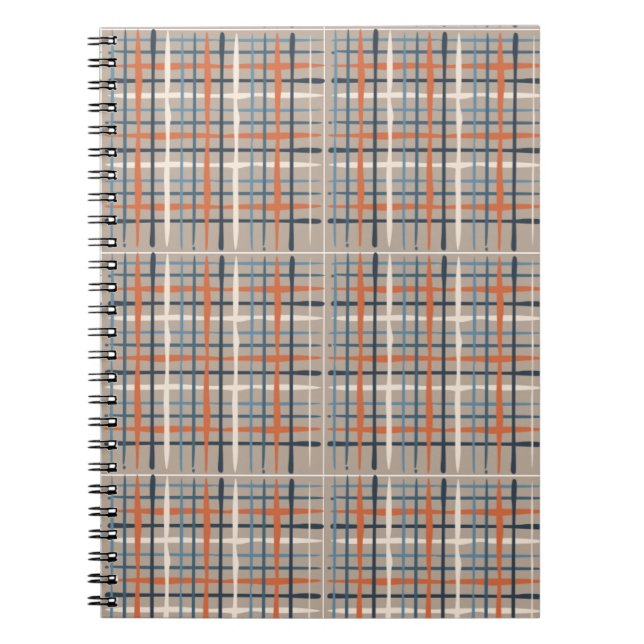 Brawn Kariert Spiral Notebook Notizblock (Vorderseite)