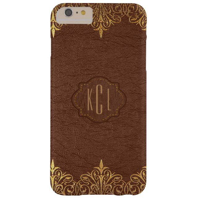 Brawn Leather Gold Accents Case-Mate iPhone Hülle (Rückseite)