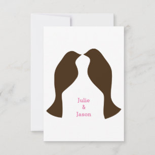 Brawn Love Birds - RSVP-Karte RSVP Karte