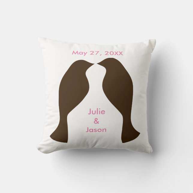 Brawn Love Birds - Square Kissen (Vorderseite)