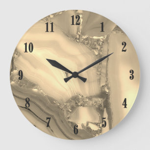 Brawn Marble Clock Große Wanduhr