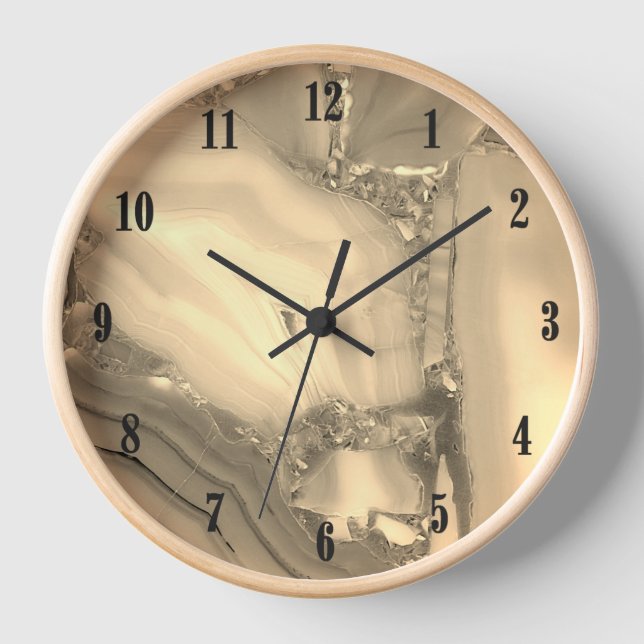 Brawn Marble Clock Uhr (Vorderseite)