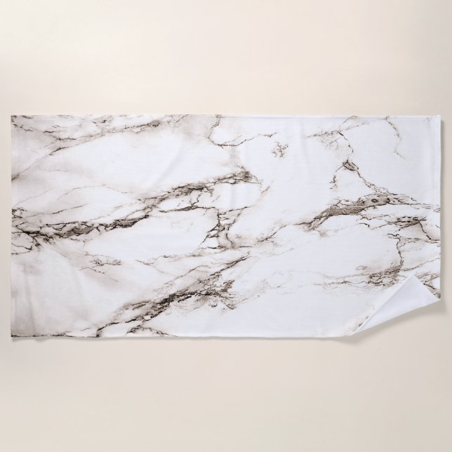 Brawn Marble Look Strandtuch (Vorderseite)