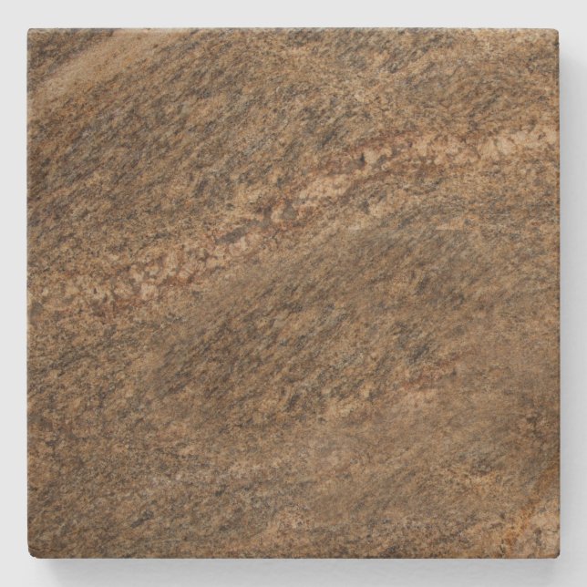 Brawn Marble Square Stone Untersetzer (Vorderseite)