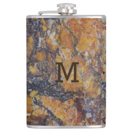 Brawn Marble Stone Print Flachmann