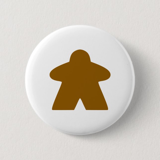 Brawn Meeple Board Game Piece Button (Vorderseite)