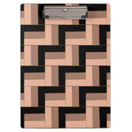 Brawn Mocha Black Geometric Rectangle Klemmbrett