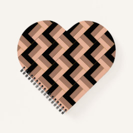 Brawn Mocha Black Geometric Rectangle Notizbuch