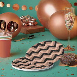 Brawn Mocha Black Geometric Rectangle Pappteller