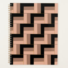 Brawn Mocha Black Geometric Rectangle