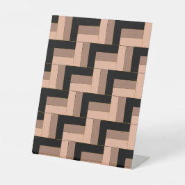 Brawn Mocha Black Geometric Rectangle Sockelschild