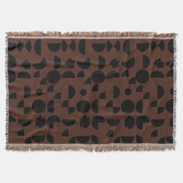 Brawn Modern Elegant Geometric Tribal Decke (Vorderseite)