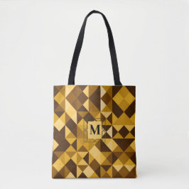 Brawn Orange Geometric Varia Triangle Muster Tasche