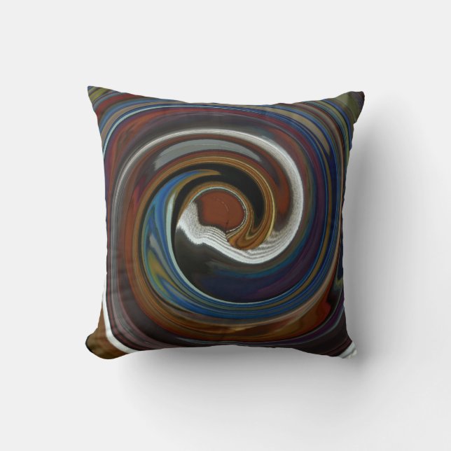 Brawn Patchwork Swirl Throw Kissen (Vorderseite)