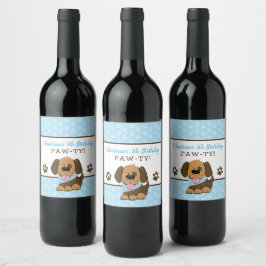 Brawn Puppy Dose Wine Labels Weinetikett