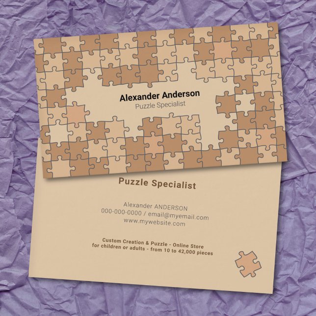 Brawn Puzzle Visitenkarte (Brown Puzzle Business Card)