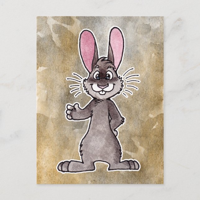 Brawn Rabbit Postkarte (Vorderseite)