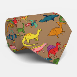 Brawn Rainbow Dinosaurier Krawatte