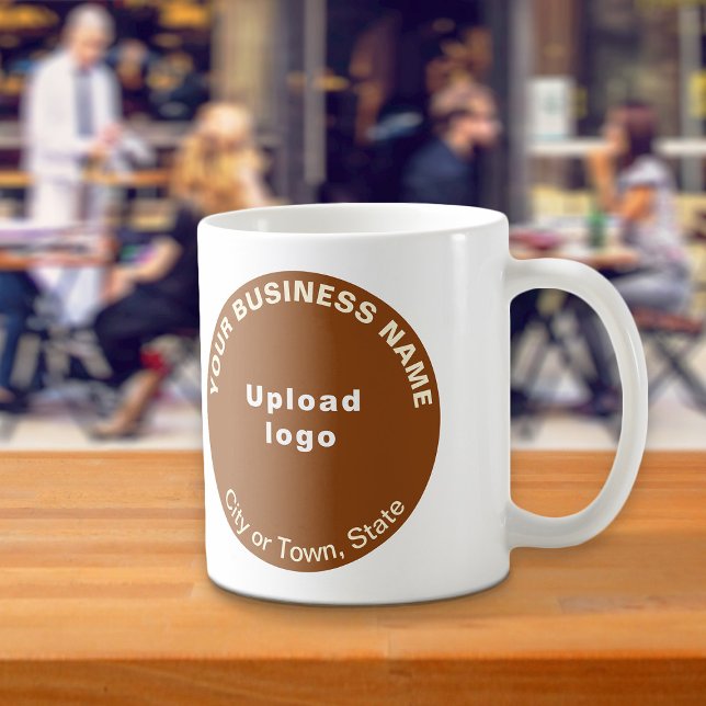 Brawn Round Business Brand on Tasse (Brown round business brand on mug)