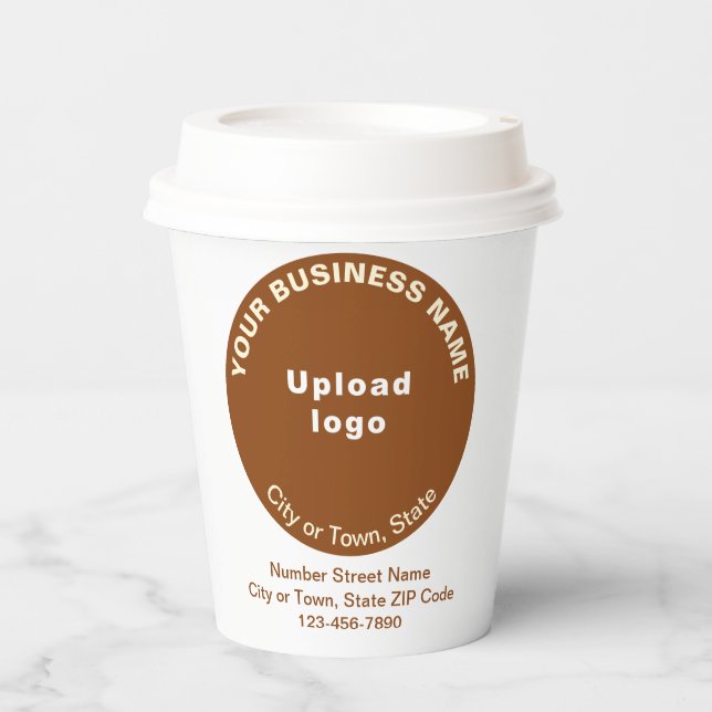 Brawn Round Shape-Handelsmarke auf Papier-Cup Pappbecher (Vorderseite)