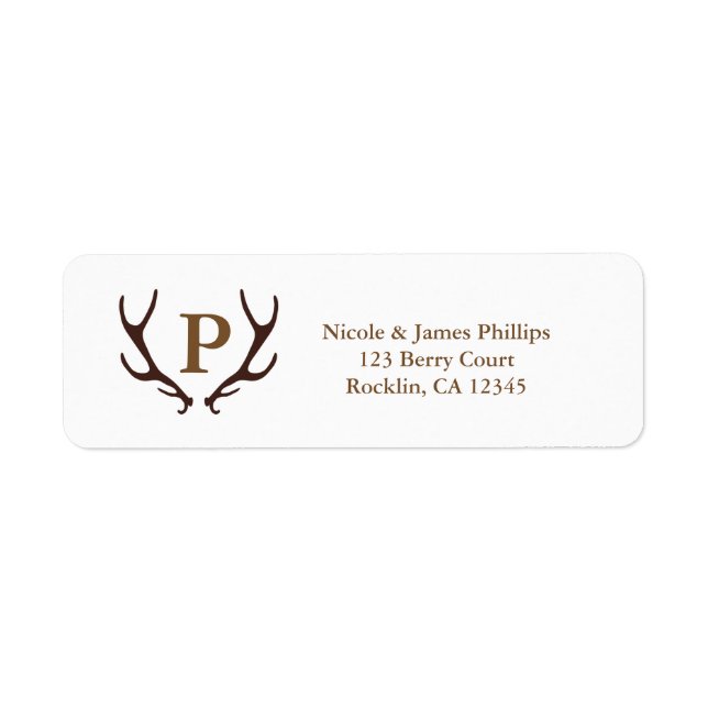 Brawn Rustic Deer Antlers Woodsy Einladung (Vorne)