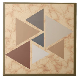 Brawn Sandstone Geometric Pattern Fliese