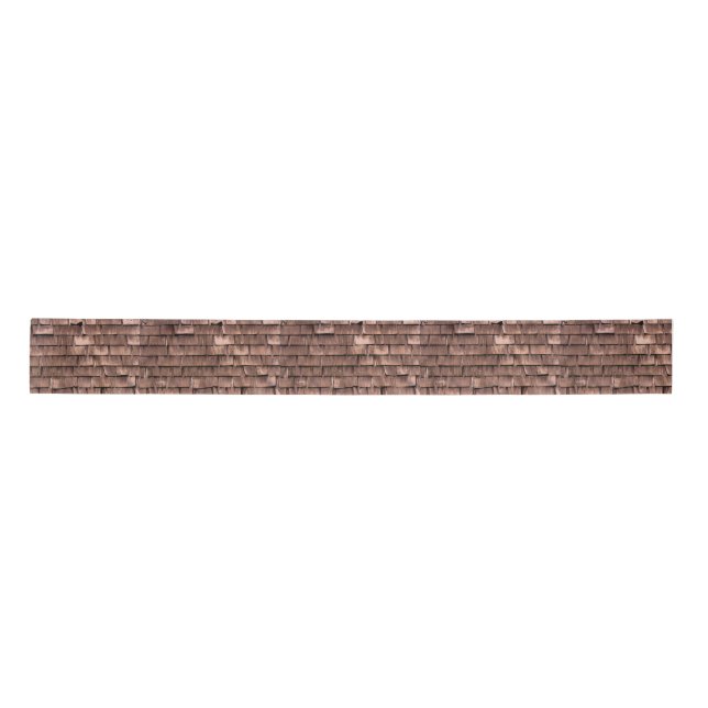 Brawn Shingle Roof Rustic Rural Country Satinband (Vorderseite)