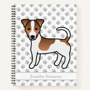 Brawn Smooth Coat Jack Russell Terrier Dog & Name Notizbuch