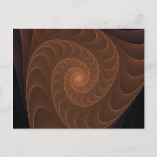 Brawn Spiral Fraktal Postkarte (Vorderseite)