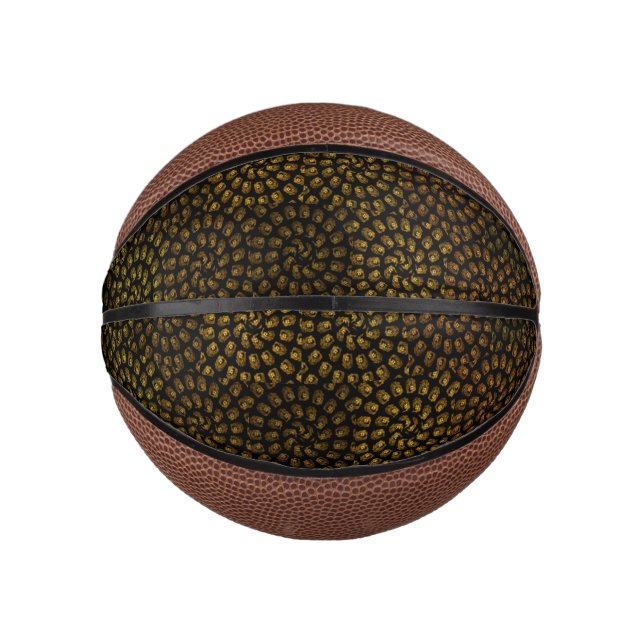 Brawn Spiral Lion Heads Muster, Mini Basketball (Vorderseite)