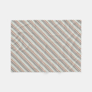 Brawn Tan Blue Streifen Fleecedecke