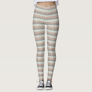 Brawn Tan Blue Streifen Leggings