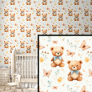 Brawn Teddy Bear Friends & Butterfliegen Tapete