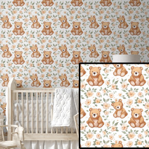 Brawn Teddy Bears auf Kinderzimmer Tapete