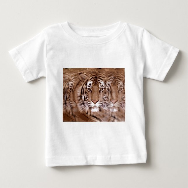 Brawn Tones Tiger Face Baby T-shirt (Vorderseite)
