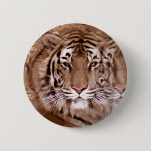 Brawn Tones Tiger Face Button